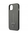 Guess SaffianoTriangle Logo case for iPhone 13 / 14 / 15 6.1" - silver