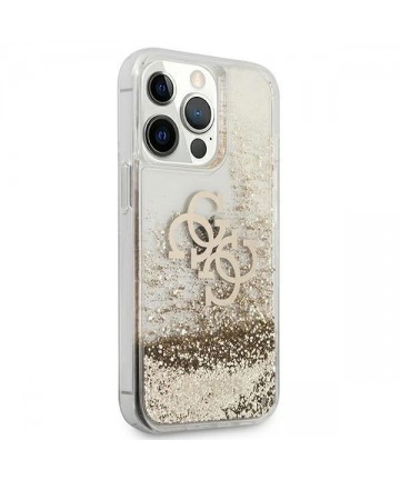 Guess 4G Big Liquid Glitter case for iPhone 13 Pro Max 6.7" - gold