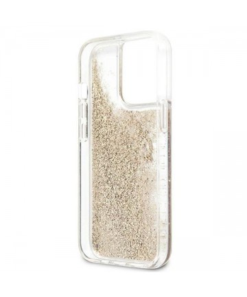 Guess 4G Big Liquid Glitter case for iPhone 13 Pro Max 6.7" - gold