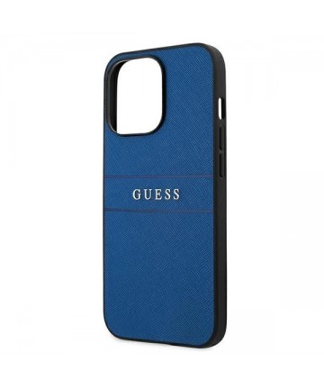 Guess Saffiano Strap Case for iPhone 13 Pro Max 6.7" - Blue