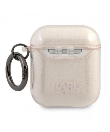 Karl Lagerfeld Glitter Choupette Case for AirPods 1 / 2 - Gold