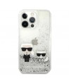 Karl Lagerfeld Liquid Glitter Karl&Choupette case for iPhone 13 Pro / 13 6.1" - silver