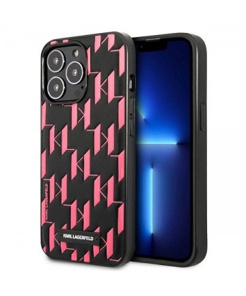 Karl Lagerfeld Monogram Plaque iPhone 13 Pro / 13 6.1" Case - Pink