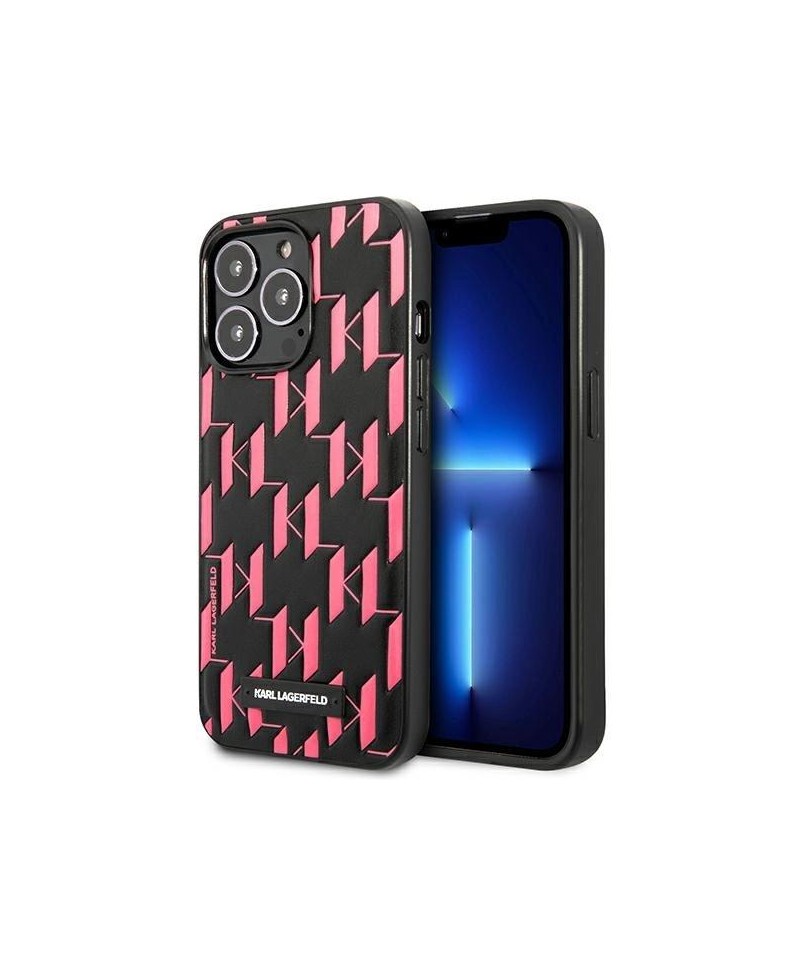 Karl Lagerfeld Monogram Plaque iPhone 13 Pro / 13 6.1" Case - Pink