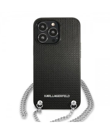 Karl Lagerfeld Monogram Plaque Case for iPhone 13 Pro / 13 6.1" - Blackx