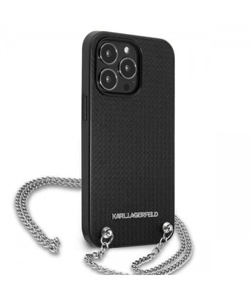 Karl Lagerfeld Monogram Plaque Case for iPhone 13 Pro / 13 6.1" - Blackx