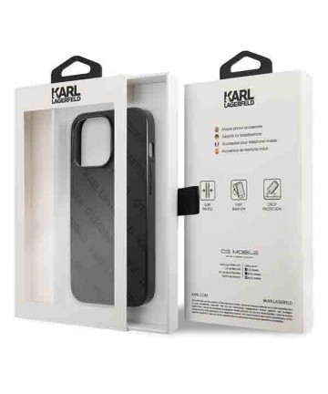 Karl Lagerfeld Perforated Allover Case for iPhone 13 Pro / 13 6.1" - Black