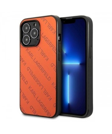 Karl Lagerfeld Perforated Allover Case for iPhone 13 Pro / 13 6.1" - Orange