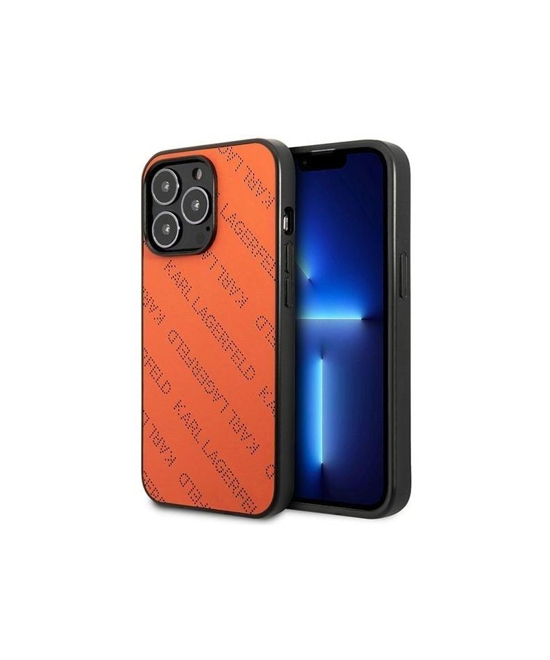 Karl Lagerfeld Perforated Allover Case for iPhone 13 Pro / 13 6.1" - Orange