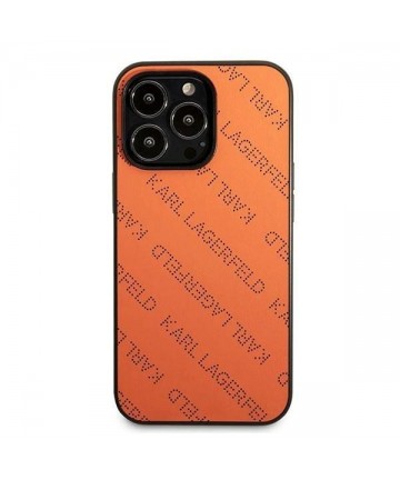 Karl Lagerfeld Perforated Allover Case for iPhone 13 Pro / 13 6.1" - Orange