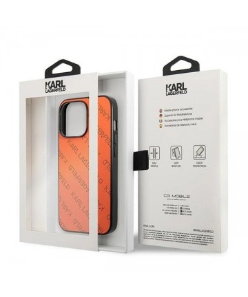 Karl Lagerfeld Perforated Allover Case for iPhone 13 Pro / 13 6.1" - Orange