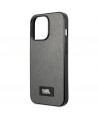 Karl Lagerfeld Saffiano Plaque case for iPhone 13 Pro / 13 6.1" - silver