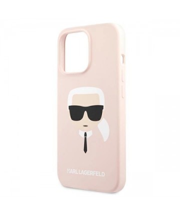 Karl Lagerfeld Silicone Karl`s Head Case for iPhone 13 Pro / 13 6.1" - Light Pink