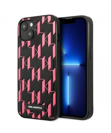 Karl Lagerfeld Monogram Plaque Case for iPhone 13 / 14 / 15 6.1" - Pink