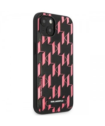 Karl Lagerfeld Monogram Plaque Case for iPhone 13 / 14 / 15 6.1" - Pink