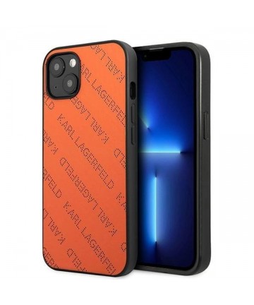 Karl Lagerfeld Perforated Allover Case for iPhone 13 / 14 / 15 6.1" - Orange