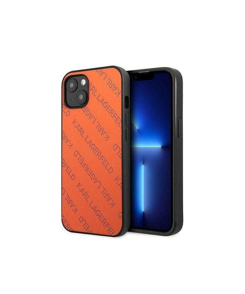 Karl Lagerfeld Perforated Allover Case for iPhone 13 / 14 / 15 6.1" - Orange