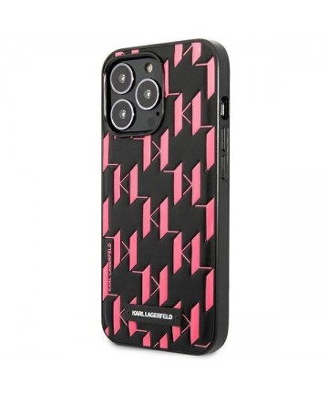Karl Lagerfeld Monogram Plaque iPhone 13 Pro Max 6.7" Case - Pink