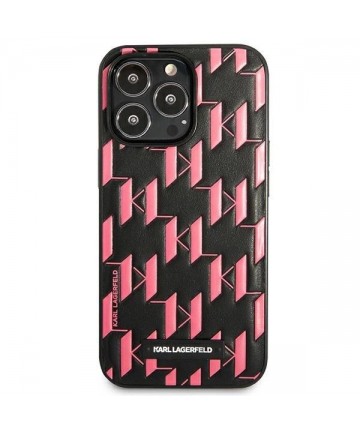 Karl Lagerfeld Monogram Plaque iPhone 13 Pro Max 6.7" Case - Pink