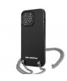 Karl Lagerfeld Leather Textured and Chain Case for iPhone 13 Pro Max 6.7" - Black