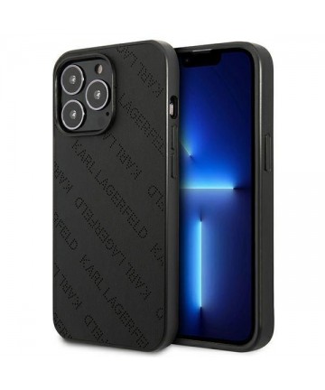 Karl Lagerfeld Perforated Allover iPhone 13 Pro Max 6.7" Case - Black