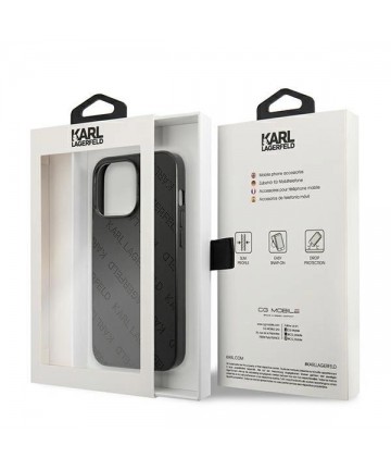 Karl Lagerfeld Perforated Allover iPhone 13 Pro Max 6.7" Case - Black