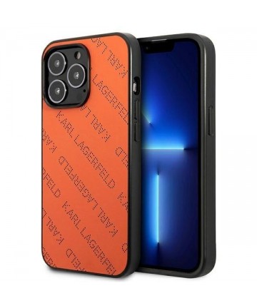 Karl Lagerfeld Perforated Allover iPhone 13 Pro Max 6.7" Case - Orange