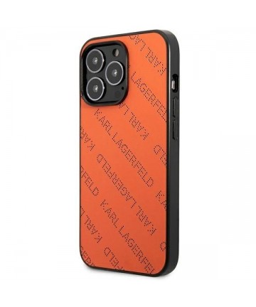 Karl Lagerfeld Perforated Allover iPhone 13 Pro Max 6.7" Case - Orange