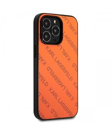Karl Lagerfeld Perforated Allover iPhone 13 Pro Max 6.7" Case - Orange