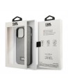 Karl Lagerfeld Saffiano Plaque Case for iPhone 13 Pro Max 6.7" - Silver
