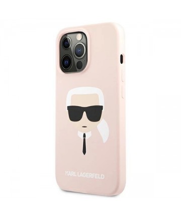 Karl Lagerfeld Silicone Karl`s Head Case for iPhone 13 Pro Max 6.7" - Light Pink