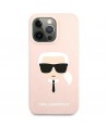 Karl Lagerfeld Silicone Karl`s Head Case for iPhone 13 Pro Max 6.7" - Light Pink
