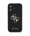 Guess Grained Big 4G Logo Small Classic Logo case for iPhone 16 - black