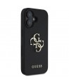 Guess Grained Big 4G Logo Small Classic Logo case for iPhone 16 - black