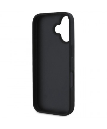 Guess Grained Big 4G Logo Small Classic Logo case for iPhone 16 - black