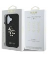 Guess Grained Big 4G Logo Small Classic Logo case for iPhone 16 - black