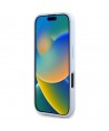 Guess Grained Big 4G Logo Small Classic Logo case for iPhone 16 - blue