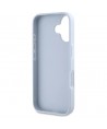 Guess Grained Big 4G Logo Small Classic Logo case for iPhone 16 - blue