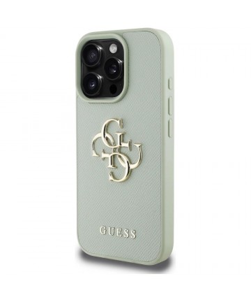 Guess Grained Big 4G Logo Small Classic Logo case for iPhone 16 Pro - green