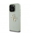 Guess Grained Big 4G Logo Small Classic Logo case for iPhone 16 Pro - green