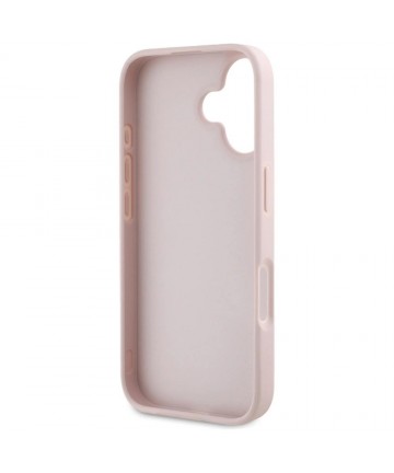 Guess Grained Big 4G Logo Small Classic Logo case for iPhone 16 - pink