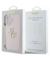 Guess Grained Big 4G Logo Small Classic Logo case for iPhone 16 - pink