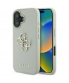 Guess Grained Big 4G Logo Small Classic Logo case for iPhone 16 - green