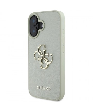 Guess Grained Big 4G Logo Small Classic Logo case for iPhone 16 - green