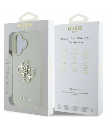 Guess Grained Big 4G Logo Small Classic Logo case for iPhone 16 - green