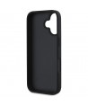 Guess Hot Stamp 4G Pattern Triangle Metal Logo case for iPhone 16 - black