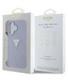 Guess Hot Stamp 4G Pattern Triangle Metal Logo iPhone 16 Case - Purple