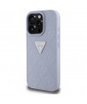 Guess Hot Stamp 4G Pattern Triangle Metal Logo iPhone 16 Pro Case - Purple