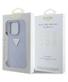 Guess Hot Stamp 4G Pattern Triangle Metal Logo iPhone 16 Pro Case - Purple