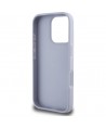 Guess Hot Stamp 4G Pattern Triangle Metal Logo Case for iPhone 16 Pro Max - Purple